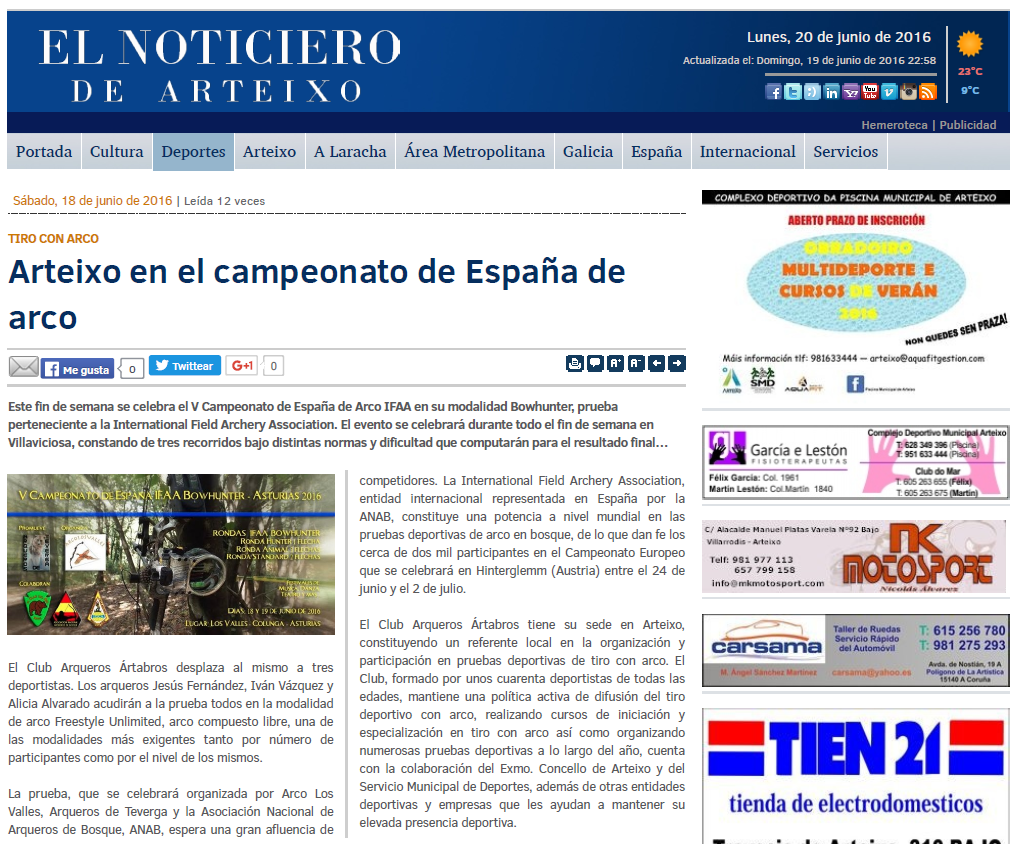 Arteixo en el Cto España